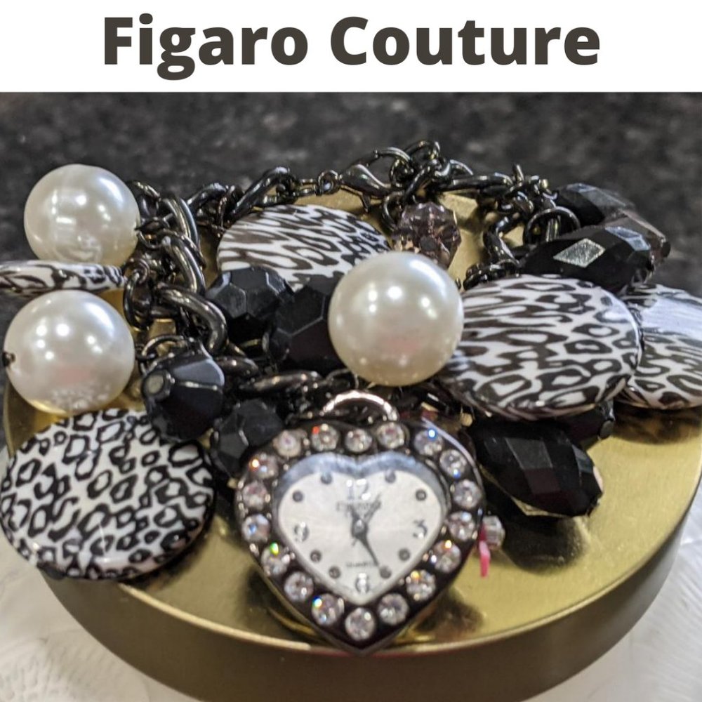 Retro Figaro Couture Charm Bracelet Watch